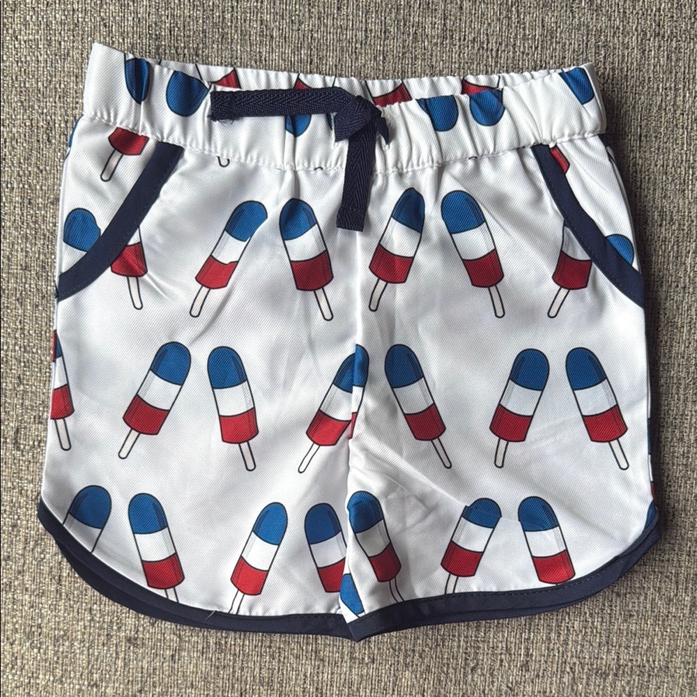 Rocket Pop Popsicle Print Pocket Swim Trunks || Monica + Andy